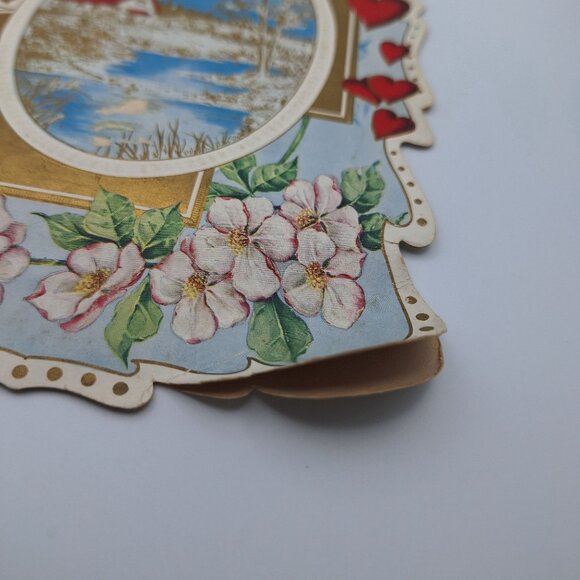 Vintage Valentine Cards Scrapbook Heart Bird Flower Designs Charming Decor Kids - Picture 12 of 12